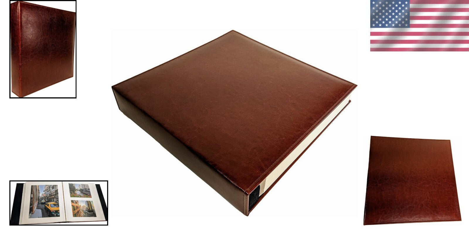 Elegant Vegan Leather Graduation Photo Album - 100 Pages & Self-Adhesive Sheets