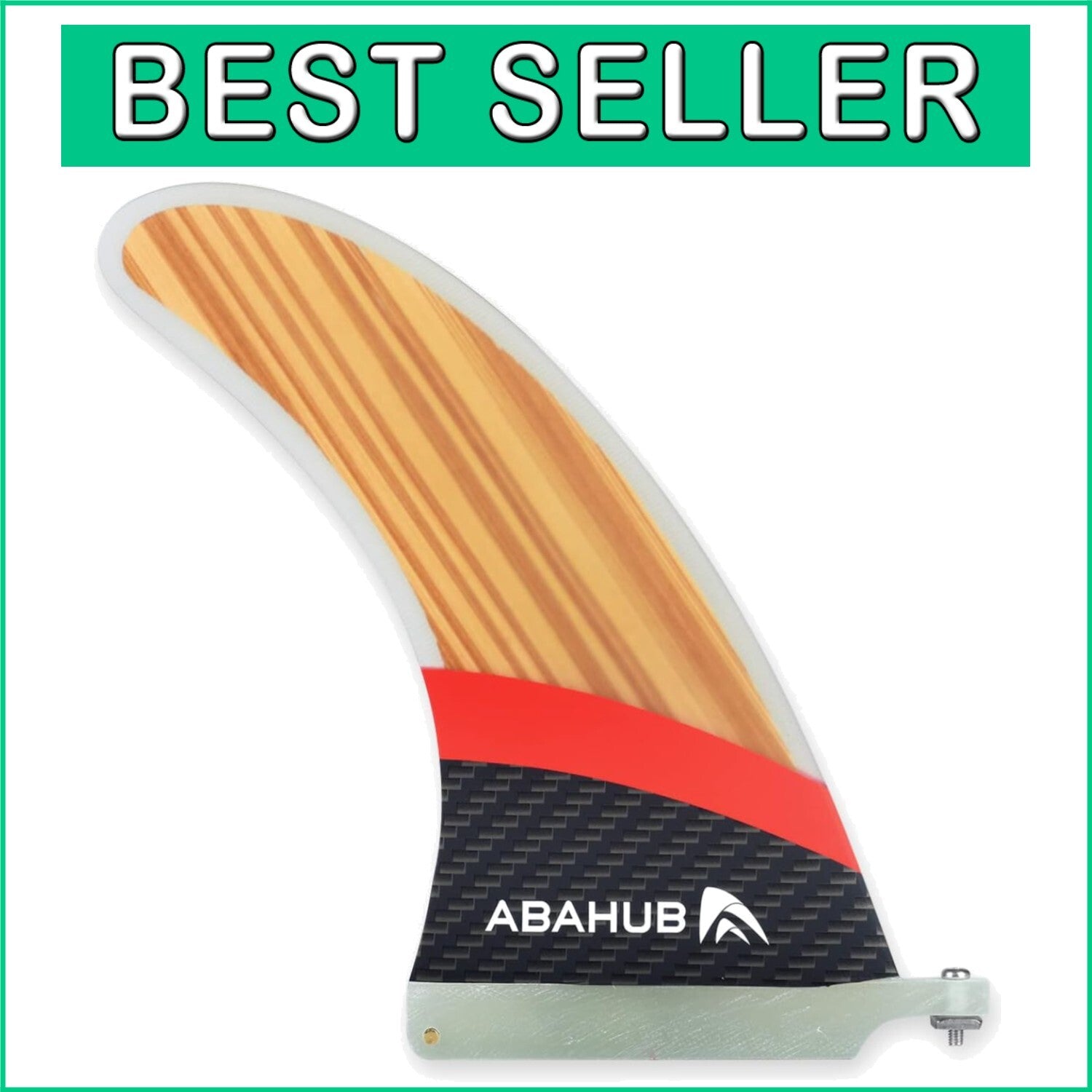 All-Conditions 9'' Fiberglass SUP Fin - Tool-Free Installation & Carry Cover