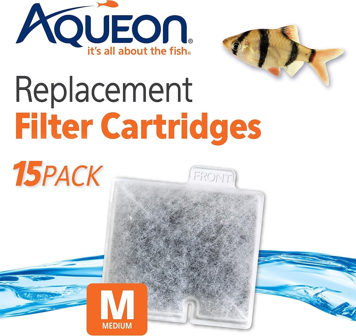 Dual-Sided Aquarium Filter Cartridges - 15 Pack with Even Carbon Distribution