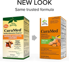 Load image into Gallery viewer, CuraMed 750 mg Curcumin Complex - Superior Absorption – 120 Non-GMO Softgels