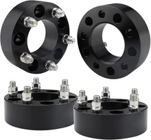 Load image into Gallery viewer, CNC Machined Black 2 Inch Wheel Spacers with Forged 6061-T6 Aluminum - Set of 4