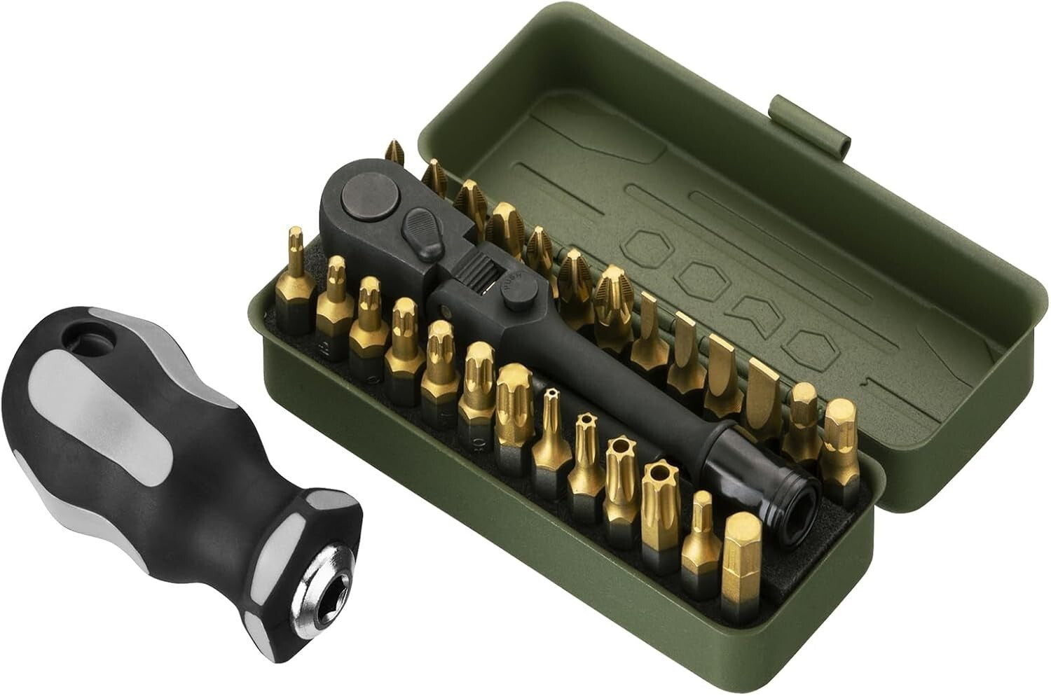 Multi-Functional 77-Piece Tool Set with Locking Flex Head & Waterproof Case