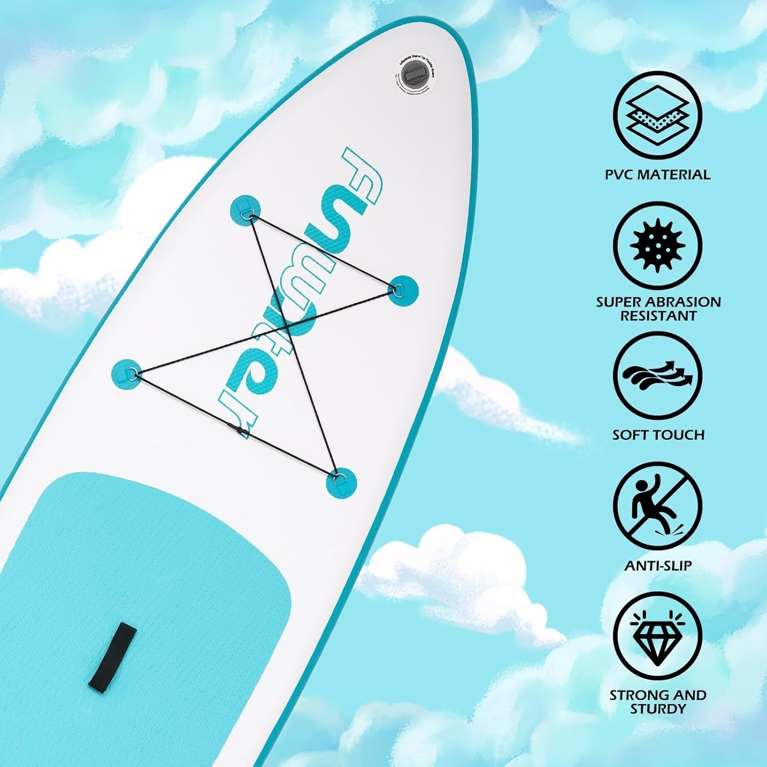 Compact Inflatable SUP with Premium Accessories - Ideal for Youth & Adults
