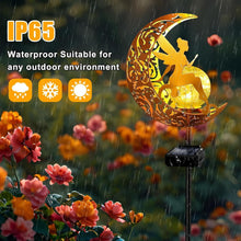 Load image into Gallery viewer, Enchanting 2-Pack Solar Garden Lights with Angel Decor - 33-Inch Pathway Stakes
