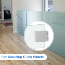 Load image into Gallery viewer, 4 Pack Heavy-Duty Stainless Steel Glass Railing Clamps for Safe Modern Fencing