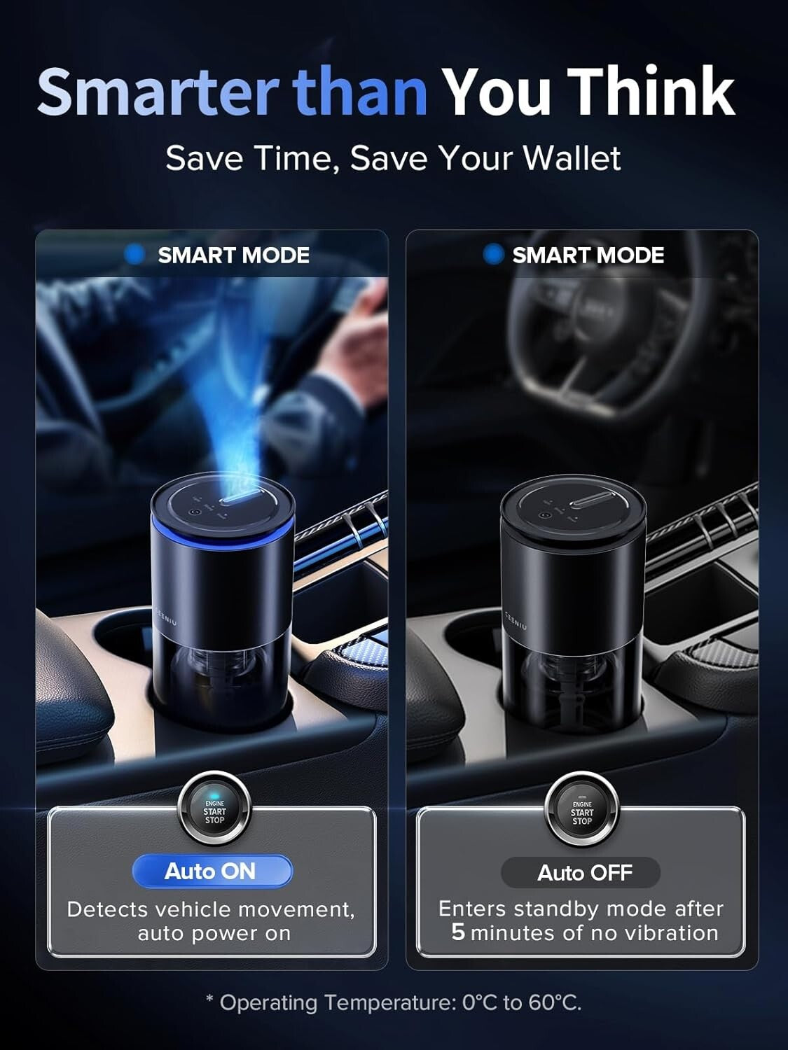 Luxury Car Air Freshener: 4-Month Lasting Fragrance & Stylish Ambient Light