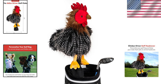 Durable Golf Driver Headcover with Unique Cartoon Design - Lifetime Guarantee