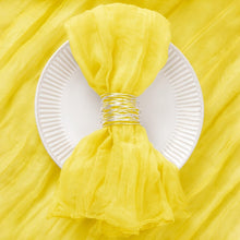 Load image into Gallery viewer, Lemon Yellow Gauze Napkins Set of 50 - 21" Spring Decor for Weddings &amp; Parties