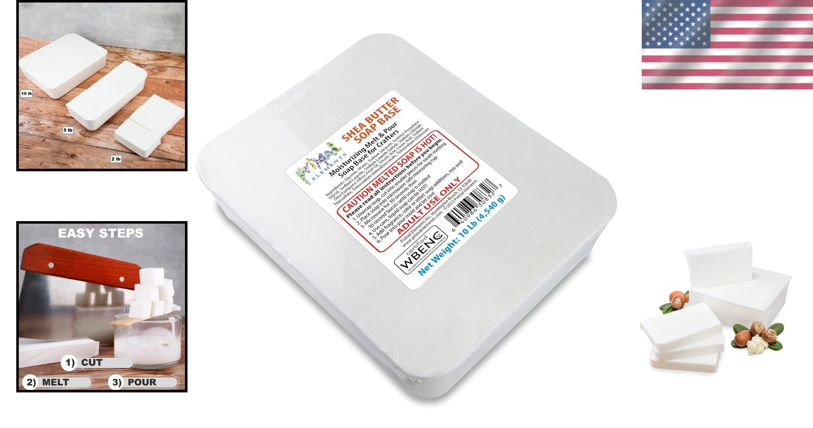 Moisturizing Glycerin Soap Base – 10 lbs of Vegan Shea for Custom Soap Projects