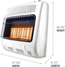 Load image into Gallery viewer, Portable 30,000 BTU Propane Radiant Heater - Ideal for Living Rooms &amp; Cabins