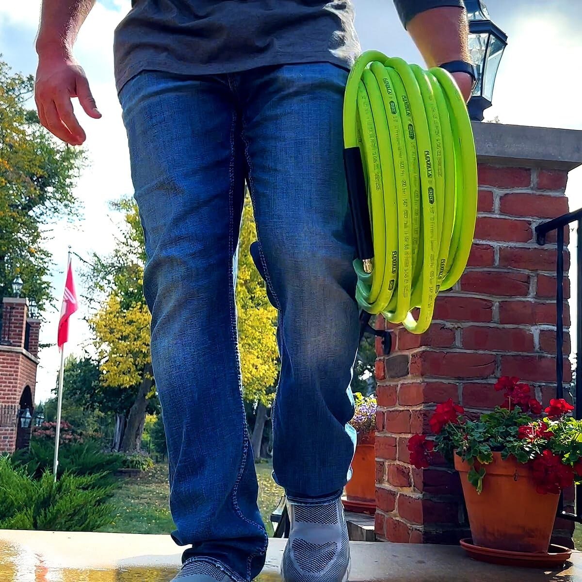 ZillaGreen 25 ft Pressure Washer Hose with M22 Fittings - 3100 PSI Flexibility