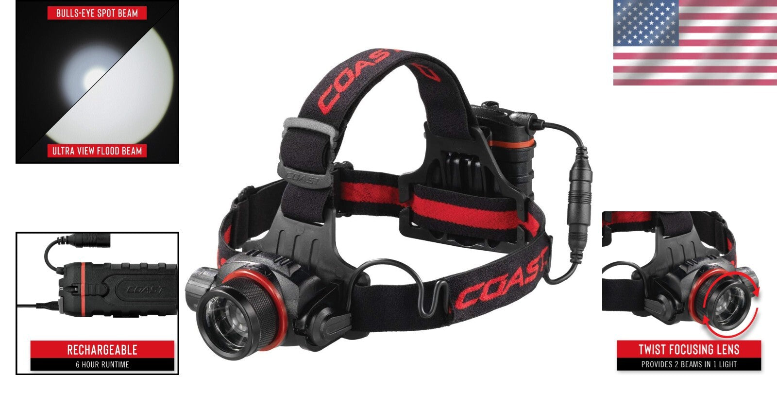 800 Lumen Rechargeable Headlamp - Durability & Brightness for Outdoor Adventures