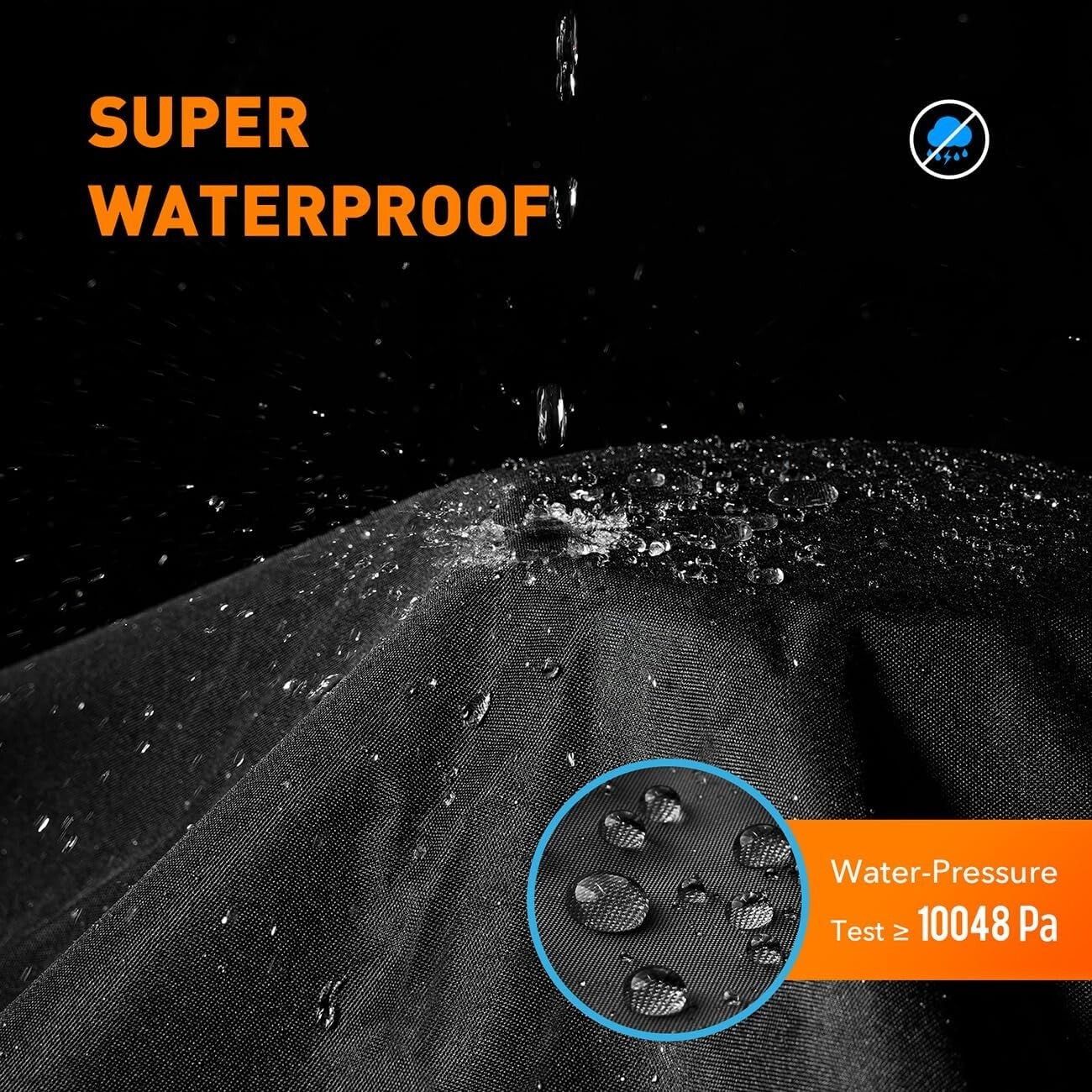 Secure-Fit Heavy-Duty Black Grill Cover for 4in1 Combo Grills - 79" Dimensions