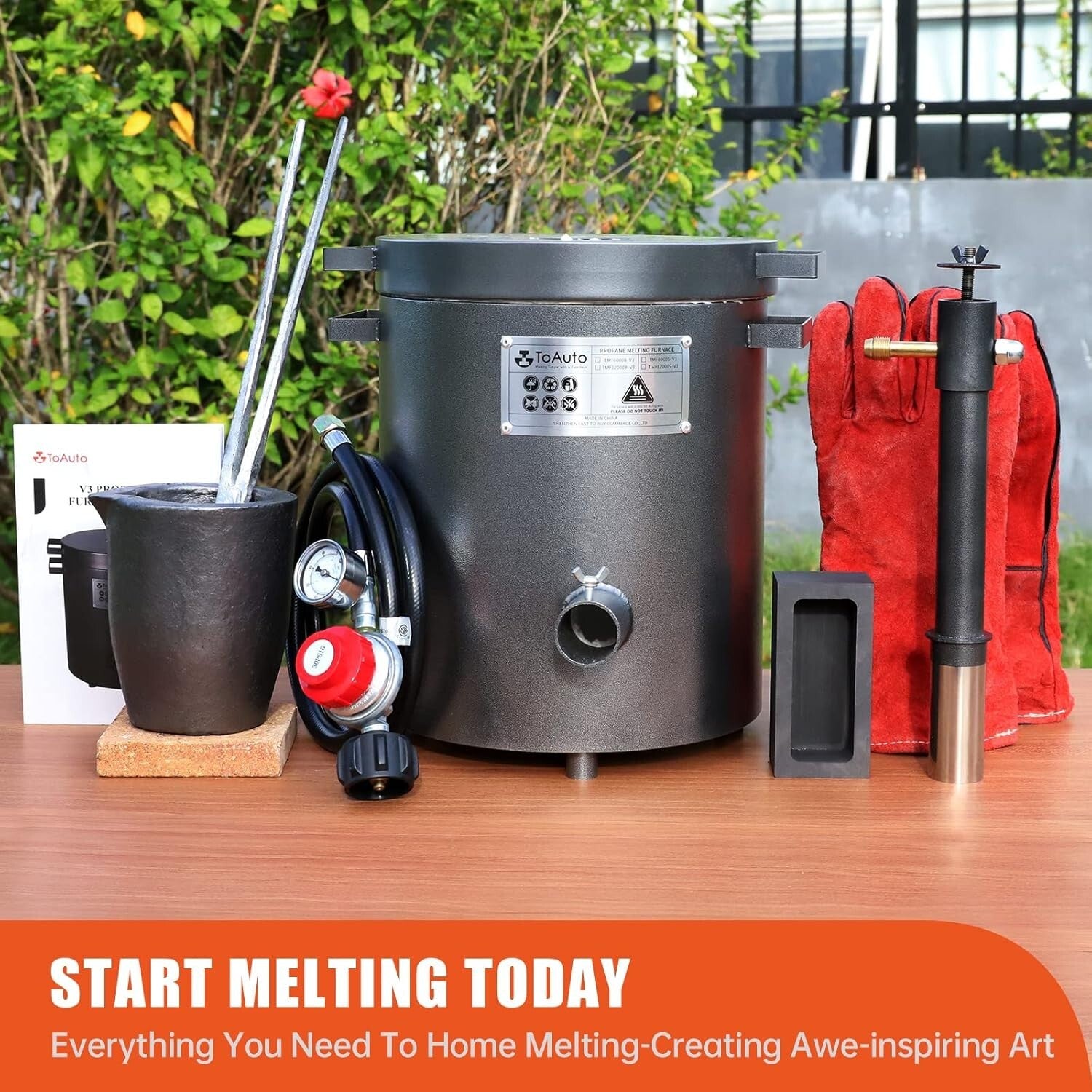 Complete V3 Propane Smelting Furnace Kit - Ideal for Hobbyists & Professionals