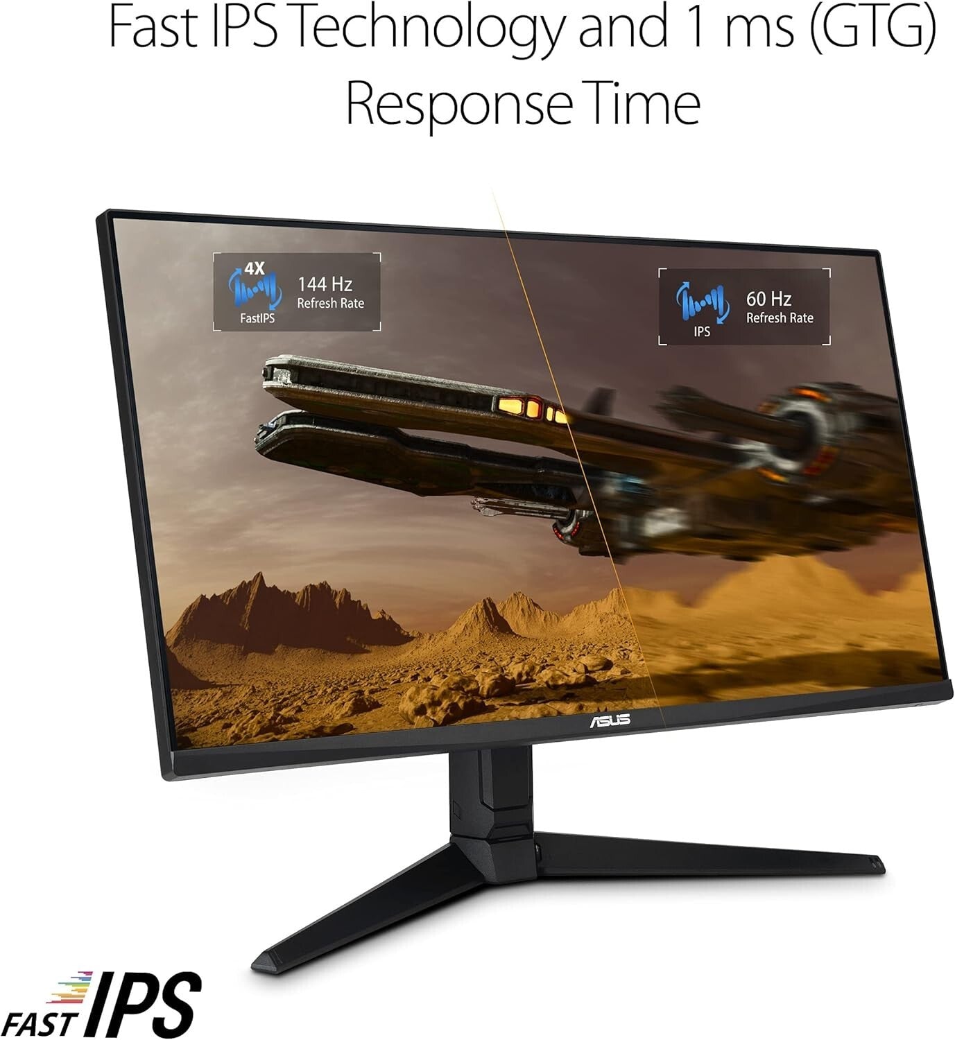 High-Performance 28-Inch UHD Gaming Monitor - 1ms Response & Eye Care Tech