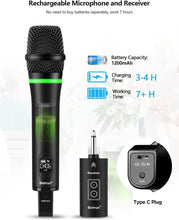 Load image into Gallery viewer, Durable Metal Wireless Microphone - Rechargeable &amp; Ideal for Public Speaking