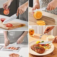 Load image into Gallery viewer, Ivory 15-Piece Premium Knife Block Set with Built-In Sharpener &amp; Ergonomic Grip