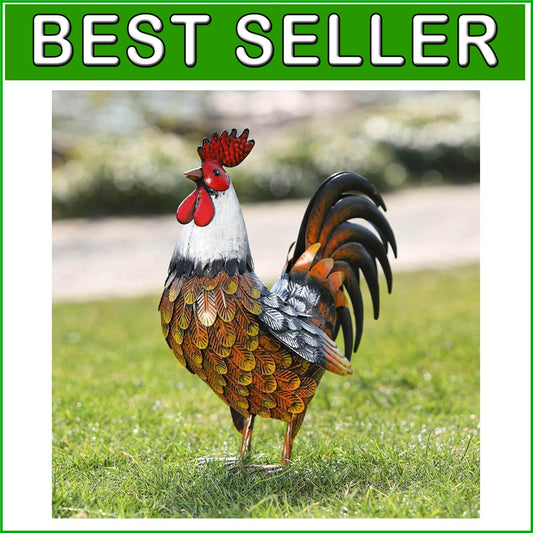 Elegant Waterproof Metal Chicken for Garden Decoration - Handmade Gift Idea