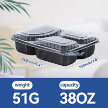 Load image into Gallery viewer, Professional-Grade 40 BPA-Free Meal Prep Containers – 38oz for Portion Control