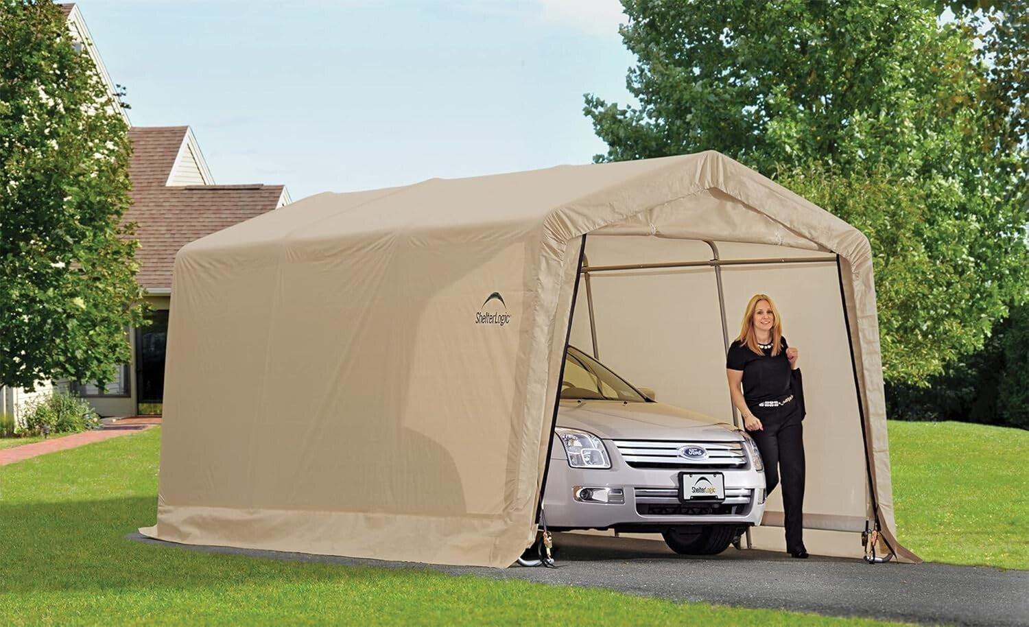 Durable 10' x 15' Instant Garage Canopy with UV Protection and Alloy Steel Frame
