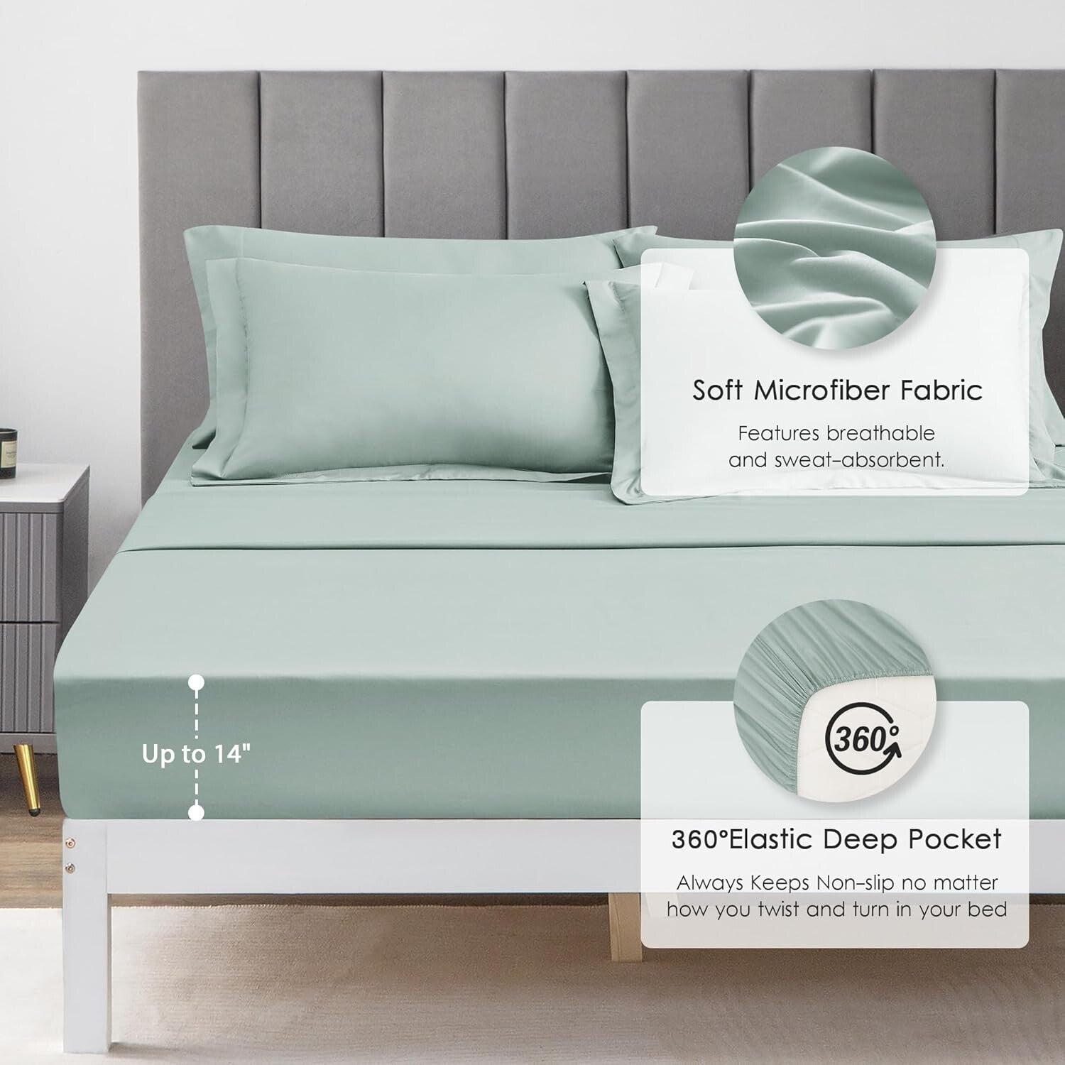 Complete Full Size Aqua Comforter Set - Hypoallergenic and Easy to Care