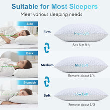 Load image into Gallery viewer, King Size 2 Pack Cooling Bed Pillows for Side &amp; Back Sleepers - Soft Comfort