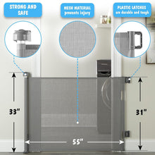 Load image into Gallery viewer, Space-Saving Retractable Mesh Gate - Ideal for Kids and Pets Indoors/Outdoors