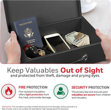 Load image into Gallery viewer, Secure and Portable Steel Safe Box - 0.17 Cu Ft with Dual Key Lock Feature