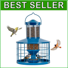 Load image into Gallery viewer, Durable Blue Hanging Bird Feeder for Finch &amp; Bluebird - Squirrel-Proof Design