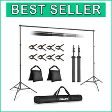 Load image into Gallery viewer, Sturdy 10x7ft Photography Backdrop Support Kit - Ideal for Weddings &amp; Parties
