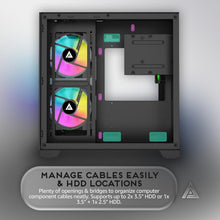 Load image into Gallery viewer, Stylish Prism Micro-ATX Cube Case: 5 ARGB Fans with 366 Modes &amp; Water Cooling