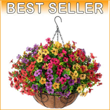 Load image into Gallery viewer, Stunning Artificial Hanging Flower Basket - Perfect for Indoor and Outdoor Use