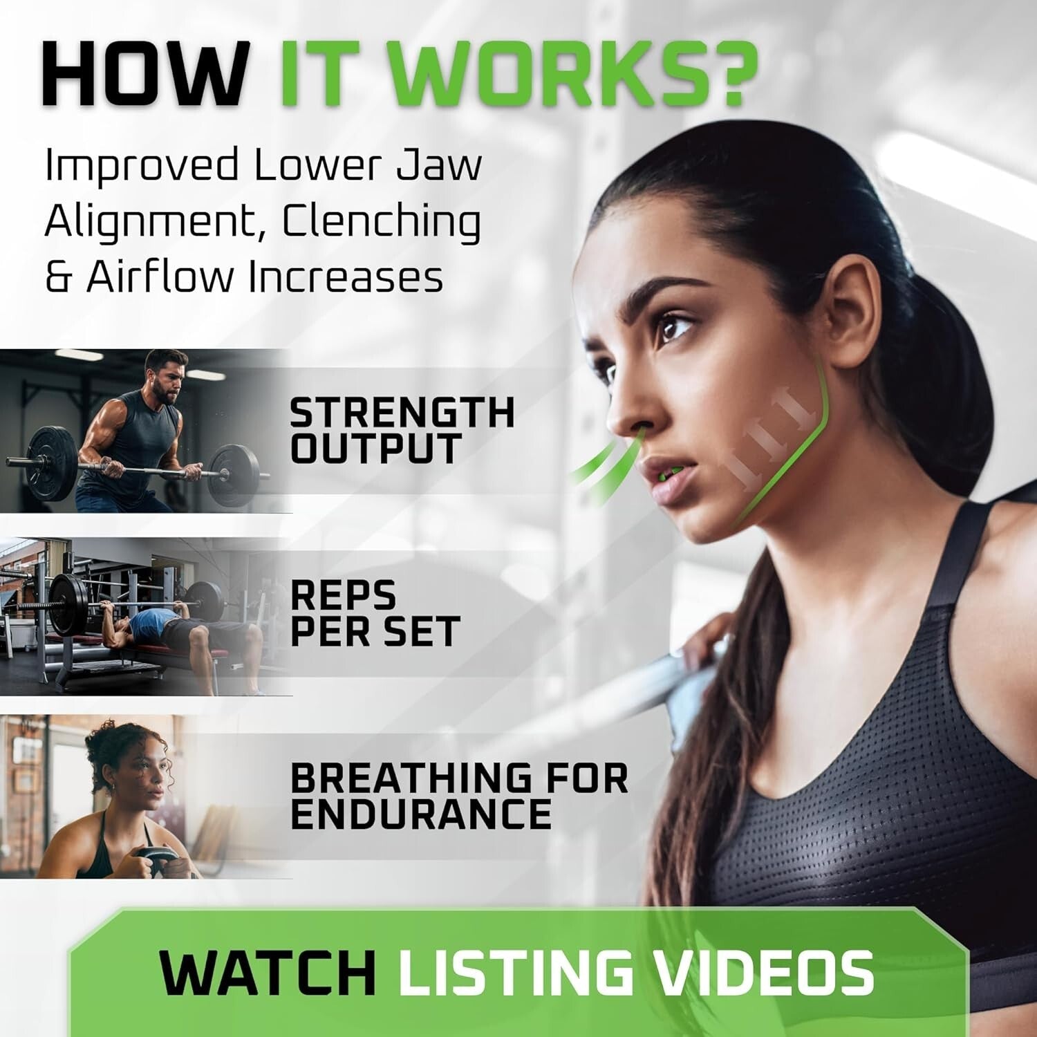 Custom Fit Weightlifting Mouthguard for Strength & Alignment - Black Silicone