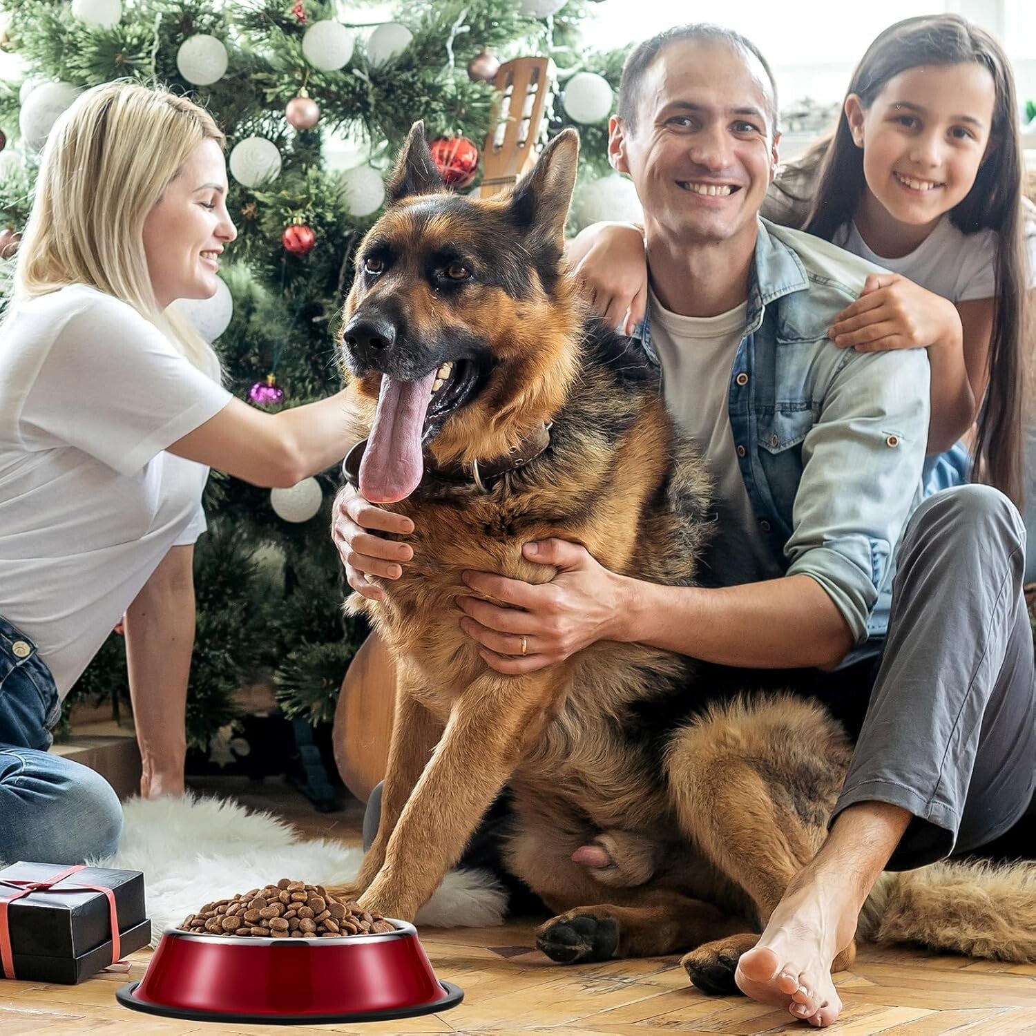 Durable 54oz Stainless Steel Dog Bowls with Non-Slip Silicone Base - 6 Colors