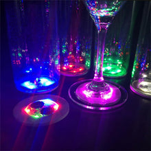 Load image into Gallery viewer, Vibrant LED Drink Coasters Set - 50 Pcs Light Up Accessories for Celebrations