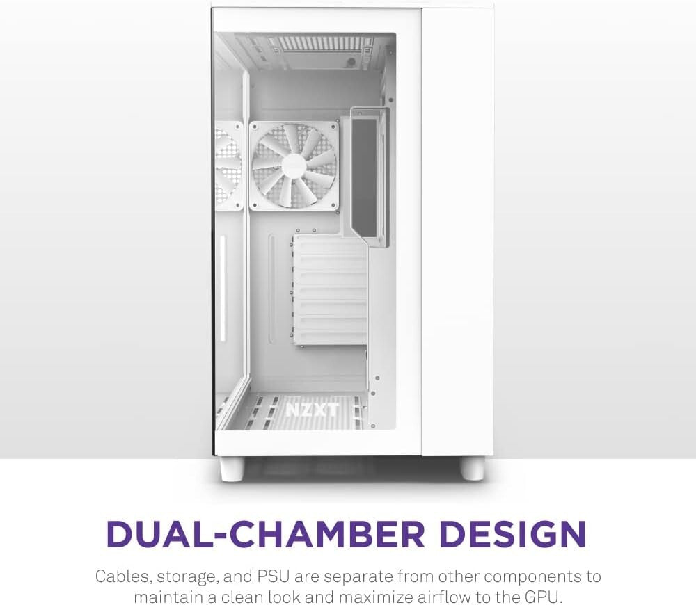 Elegant H9 Flow Mid-Tower PC Case with 360mm Radiator Support & Cable Management