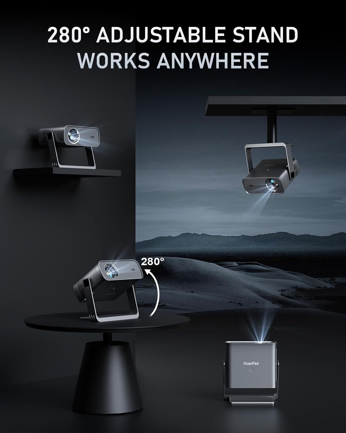 Next-Gen Projector with Built-In WiFi, Dolby Audio & Easy Setup Features
