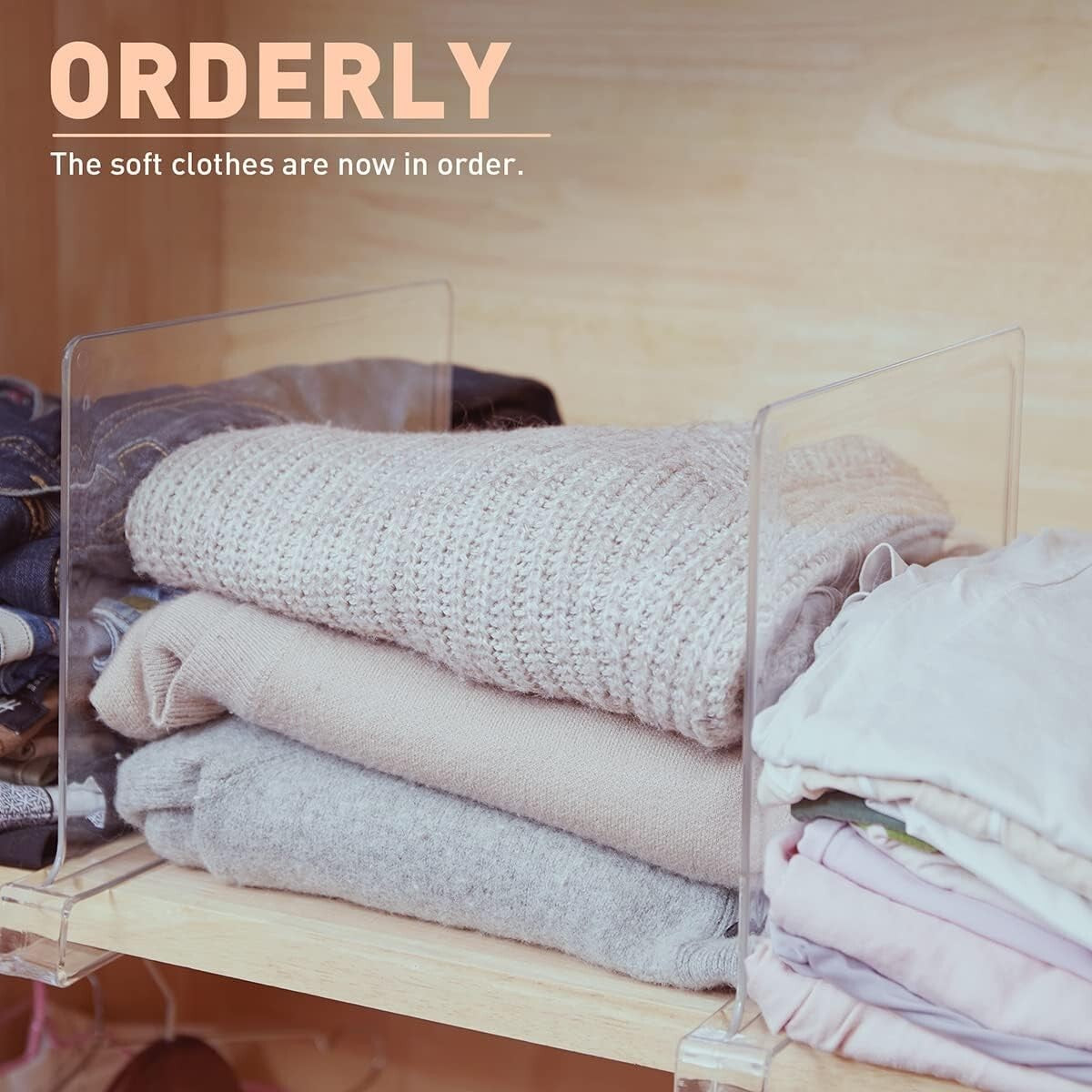 Versatile 12 Pack Closet Shelf Dividers - Easy Installation & Space Optimization