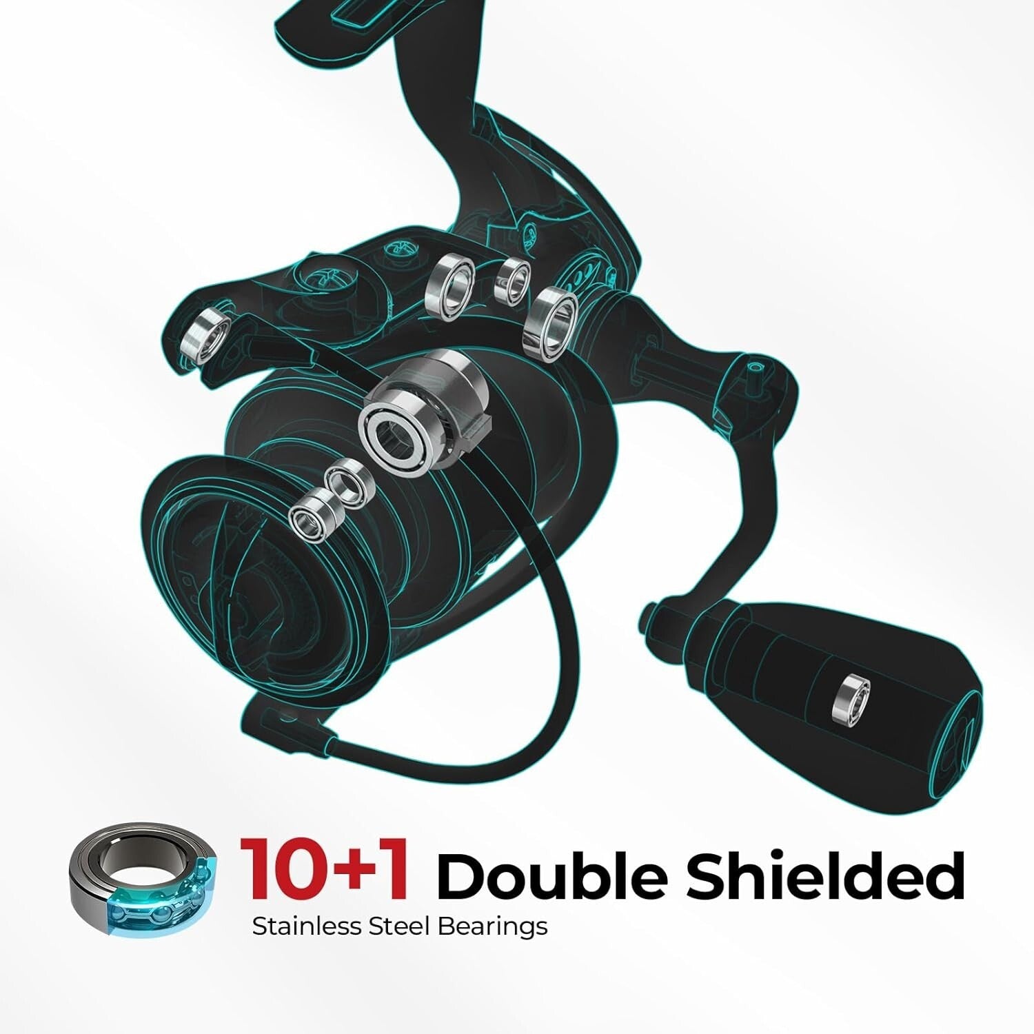 Premium Carbon Fiber Spinning Fishing Reel - 10+1BB, 5.2:1/6.2:1 Gear Ratio