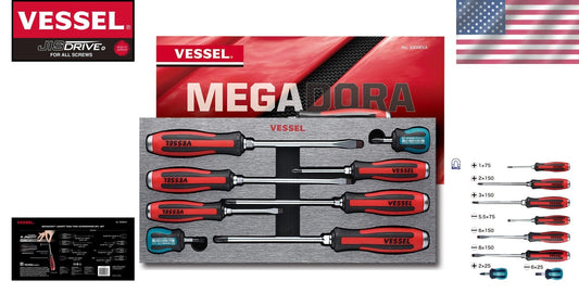 Versatile 8-Piece Screwdriver Set with EVA Foam Handle - Ideal for Home & Shop