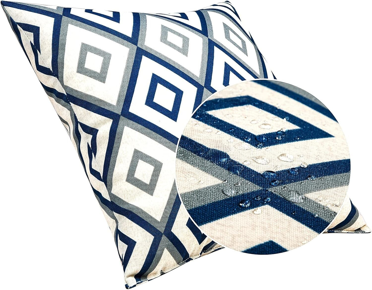 Durable Outdoor Pillows 18x18 - Waterproof and Machine Washable Set of 2