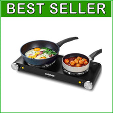 Load image into Gallery viewer, 1800W Double Electric Hot Plate - Adjustable Temperature for Versatile Cooking