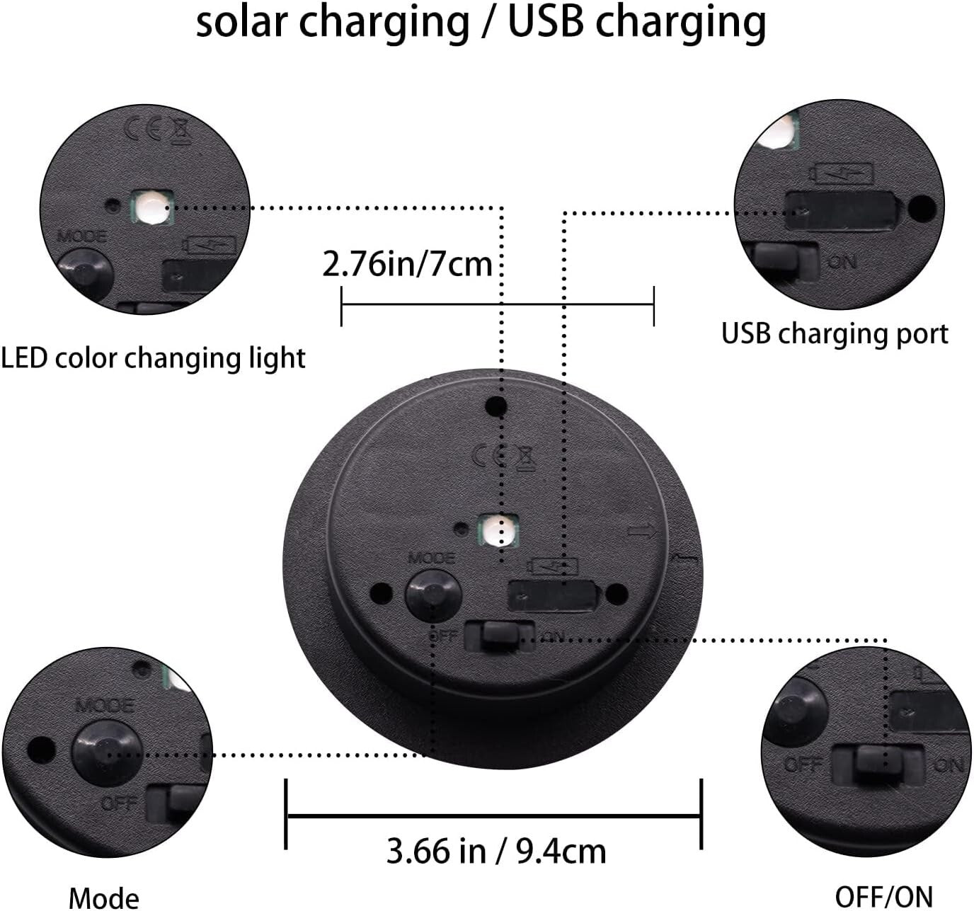 Energy-Saving 4 Pack Solar Lantern Replacement Parts - Vibrant Customization