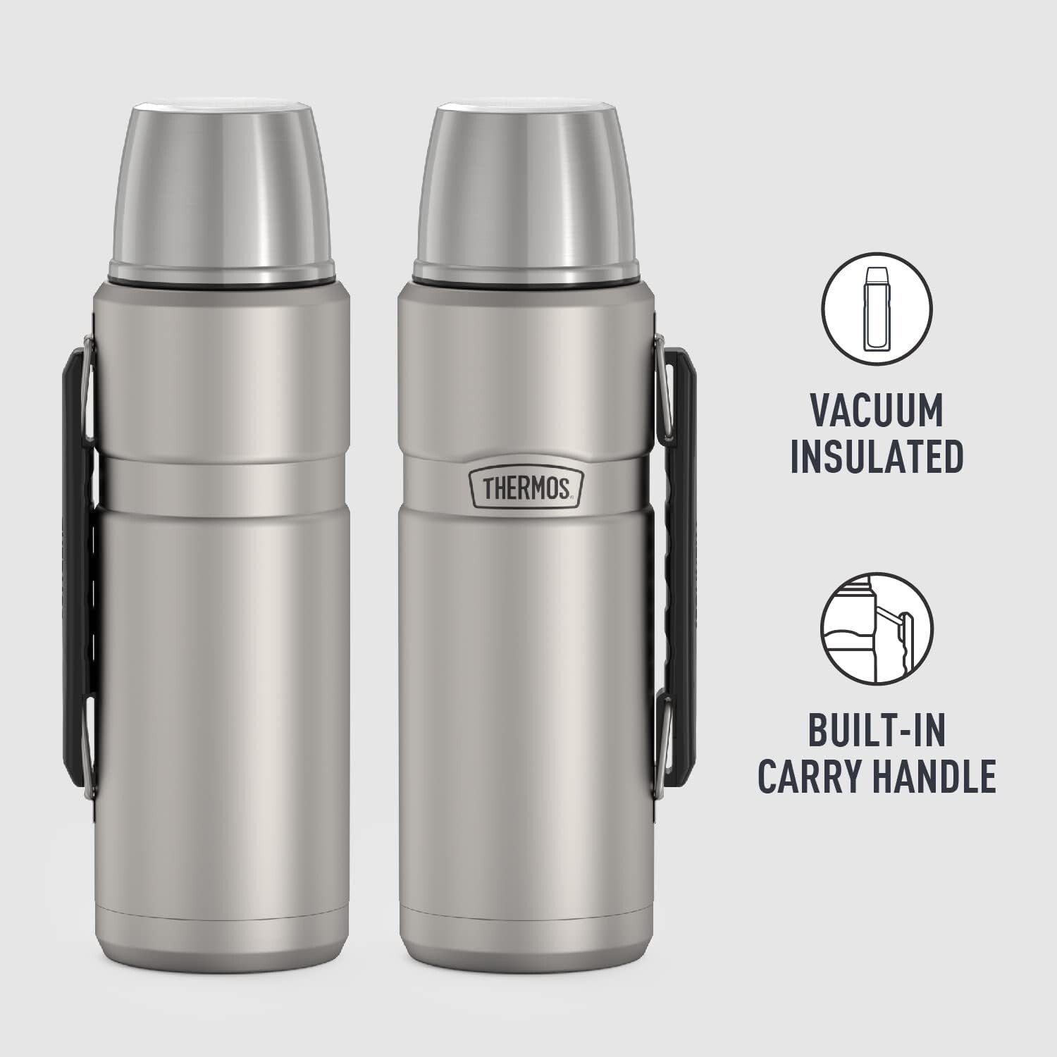 Stainless King 40oz Vacuum Beverage Bottle - Ideal for Family Camping & Travel