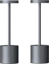 Load image into Gallery viewer, Rechargeable Matte Grey Portable Table Lamps - Dimmable For Indoor/Outdoor Use
