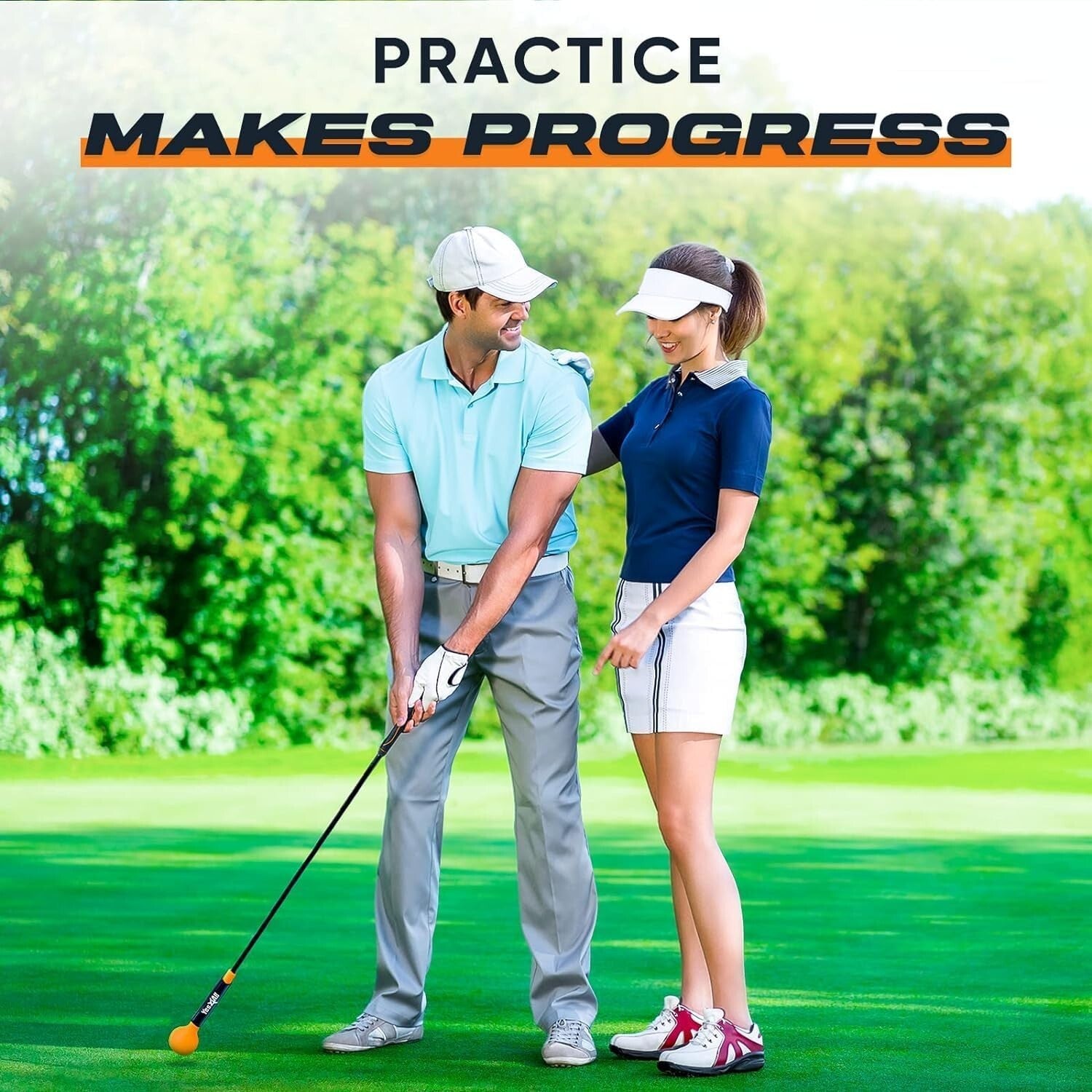 Portable 48-Inch Golf Swing Trainer for Enhanced Tempo and Balance - 6 to 30 LB