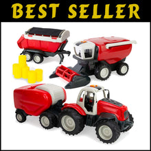 Load image into Gallery viewer, Farm Toy Tractor &amp; Harvester Playset - 18 Pc Interactive Learning Fun for Kids