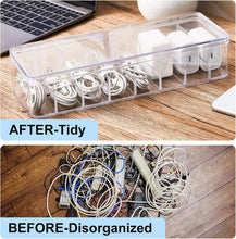 Load image into Gallery viewer, Versatile Clear Cord Storage Box with 80 Silicone Ties - Ideal for Home &amp; Office