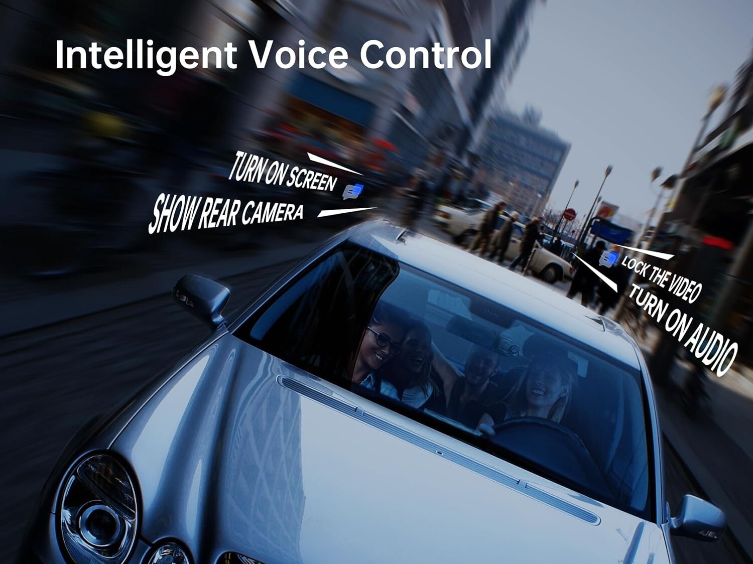 Advanced 10'' Rear View Mirror Camera with Night Vision & Voice Control Features