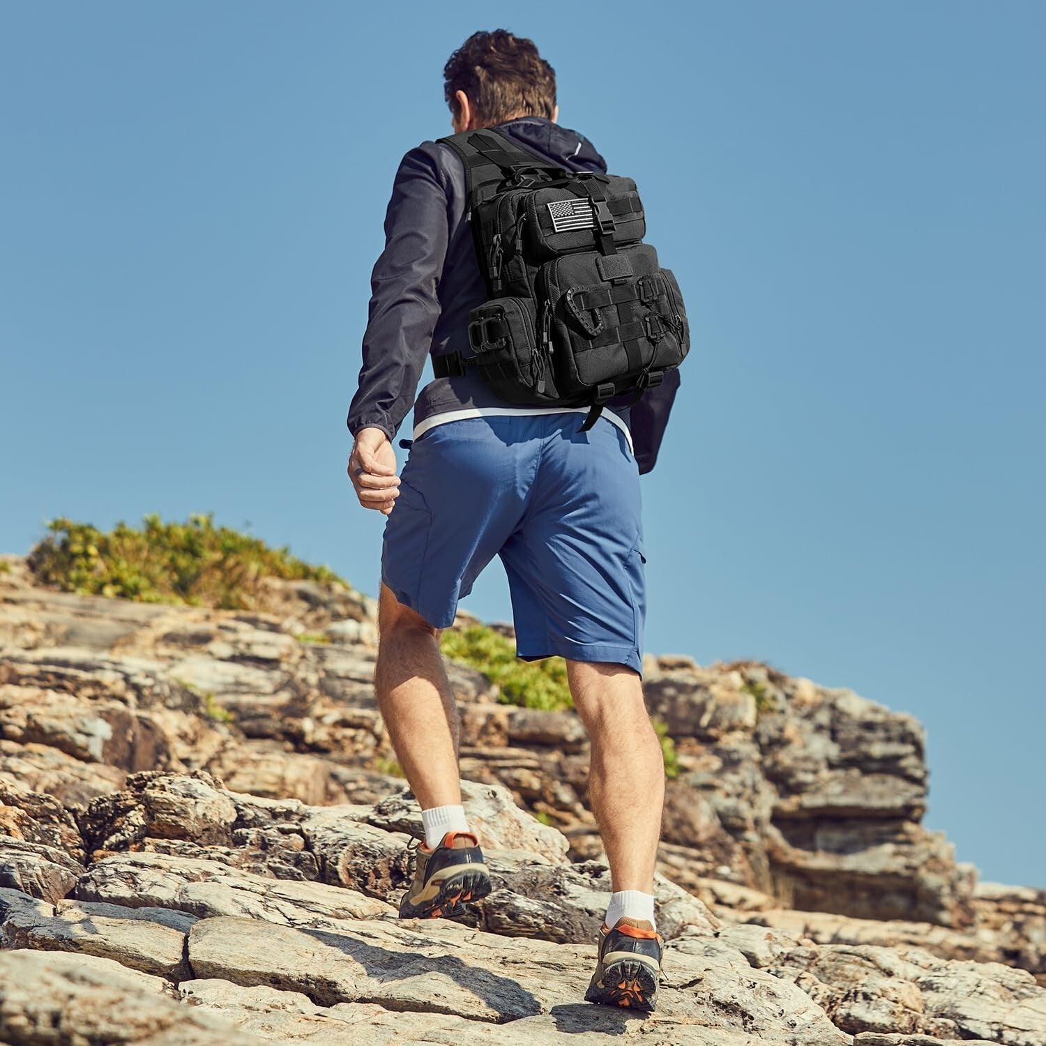 Versatile Tactical Sling Pack with Accessories - Ideal for Hunting and Hiking